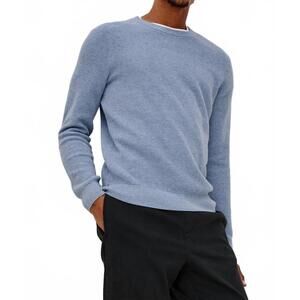 NEW RAILS vann crew neck long sleeve sweater in light blue heather
